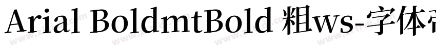 Arial BoldmtBold 粗ws字体转换